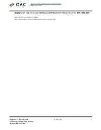 Clarence Cullimore Architectural History Archive AH.2015.001