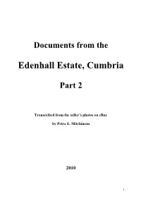 Edenhall Documents on Ebay – Part 2