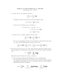 Solutions to 18.781 Problem Set 4 - Fall 2008 Due Tuesday, Oct