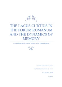 The Lacus Curtius in the Forum Romanum and the Dynamics of Memory
