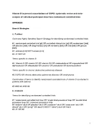 Vitamin D to Prevent Exacerbations of COPD: Systematic Review and Meta- Analysis of Individual Participant Data from Randomised Controlled Trials
