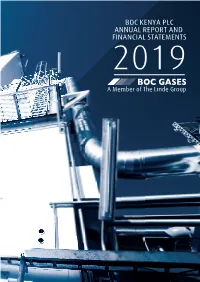 Annual Report and Financial Statements for the Year Ended 31 December 2019 1 Table of Contents