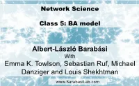 Barabási-Albert Model, a Scale-Free Network with Degree Exponent 3