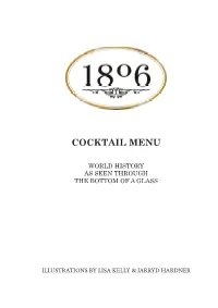 Cocktail Menu