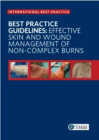 Effective Skin and Wound Management in Non-Complex Burns