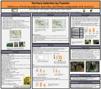 Territory Selection by Puaiohi