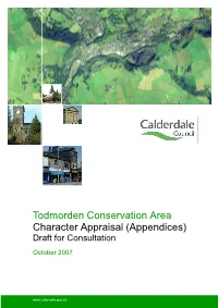 Todmorden Conservation Area Character Appraisal (Appendices) Draft for Consultation