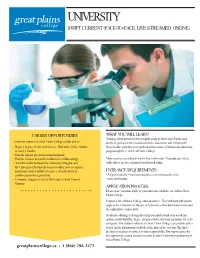University Program Information Sheet.Indd