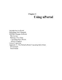 Using Uportal