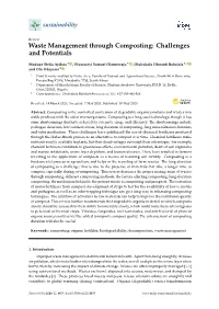 Waste Management Through Composting: Challenges and Potentials