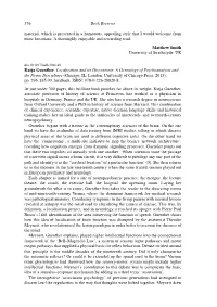 576 Book Reviews Material, Which Is Presented in a Humorous, Appealing Style That I Would Welcome from More Historians
