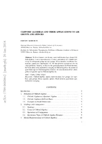 Clifford Algebras and Their Applications to Lie Groups and Spinors 3