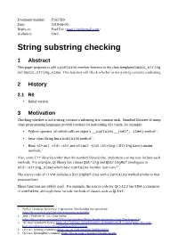 String Substring Checking