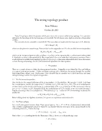 The String Topology Product