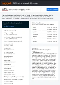 210 Bus Time Schedule & Line Route