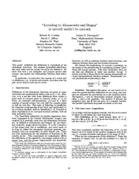 "According to Abramowitz and Stegun" Or Arccoth Needn't Be Uncouth