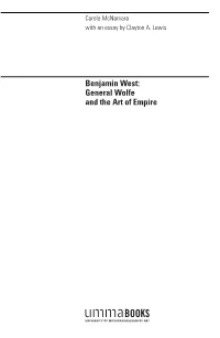 Benjamin West: General Wolfe and the Art of Empire Contents