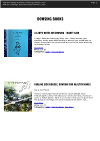 Dowsing Books