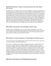 (Dr. Cuevas) REL1300-01: Introduction to World Religions