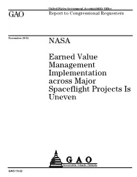 GAO-13-22, NASA: Earned Value Management Implementation