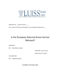 Is the European External Action Service Relevant?