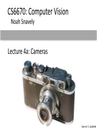 Lecture 4A: Cameras