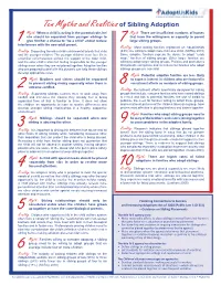 Ten Myths and Realitiesof Sibling Adoption