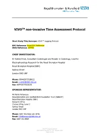 VIVOTM Non-Invasive Time Assessment Protocol