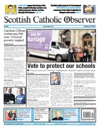 Vote to Protect Our Schools Poor by Taking a Little Bit from the Rich,” Cardi- Nal O’Brien Said