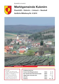 Amtliche Mitteilung Nr. 3 2019