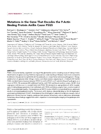 Mutations in the Gene That Encodes the F-Actin Binding Protein Anillin Cause FSGS