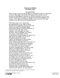 Paradise Lost BOOK 8 John Milton (1667) the ARGUMENT Adam