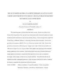 The Use of Limited Material to Achieve Expressive Quality in Elliott