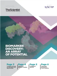 Biomarker Discovery: an Array of Potential