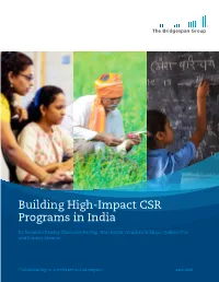 Building High-Impact CSR Programs in India