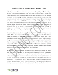 Chapter 6:Acquiring Customers Through Blogs and Twitter