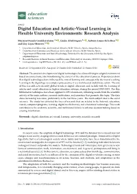 Digital Education and Artistic-Visual Learning in Flexible University Environments: Research Analysis