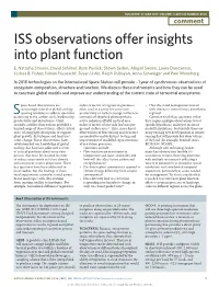 ISS Observations Offer Insights Into Plant Function E
