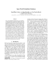 Open-World Probabilistic Databases