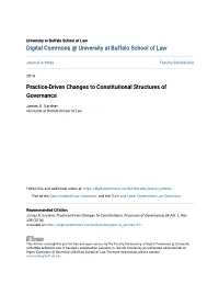 Practice-Driven Changes to Constitutional Structures of Governance
