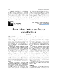 Some Things That Concordances Do Not Tell You
