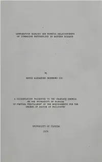 Comparative Ecology and Mimetic Relationships of Ithomiine Butterflies in Eastern Ecuador