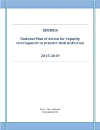 GEORGIA National Plan of Action for Capacity Development in Disaster