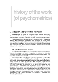 History of the World (Of Psychometrics)