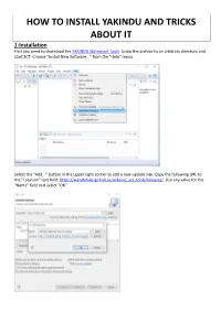 HOW to INSTALL YAKINDU and TRICKS ABOUT IT 1-Installation First You Need to Download the YAKINDU Statechart Tools