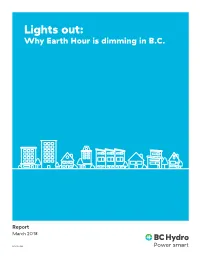 Lights Out: Why Earth Hour Is Dimming in B.C