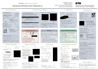 Randomized Derivative-Free Optimization Institute of Theoretical Computer Science Swiss Institute of Bioinformatics