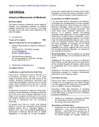 Section II: Summary of the Periodic Report on the State of Conservation, 2006