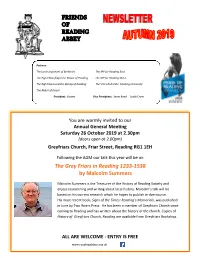 Autumn Public Meetings up to This Year's Spring Lecture, and Inspired and Led Our Annual Outings up to 2018