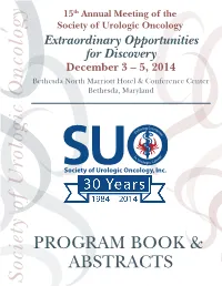 PROGRAM BOOK & ABSTRACTS Table of Contents